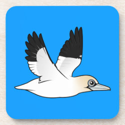 Flying Northern Gannet Beverage Coaster