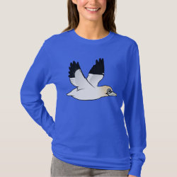 Flying Northern Gannet Women's Basic Long Sleeve T-Shirt