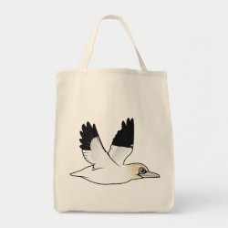 Flying Northern Gannet Grocery Tote