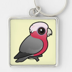 Birdorable Galah (crest down) Premium Square Keychain
