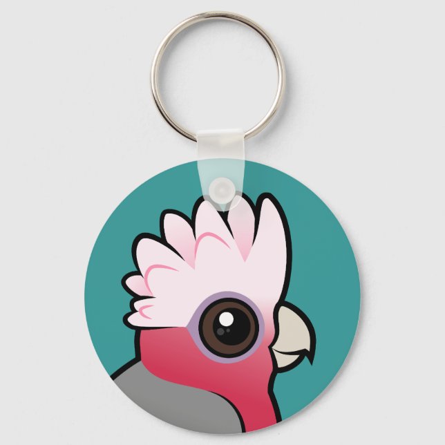 Birdorable Galah Keychain (Front)