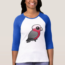 Birdorable Galah (crest down) Ladies Raglan Fitted T-Shirt