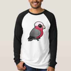 Birdorable Galah (crest down) Men's Canvas Long Sleeve Raglan T-Shirt