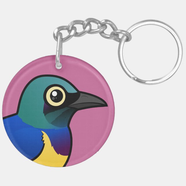 Birdorable Golden-breasted Starling Keychain (Back Left)
