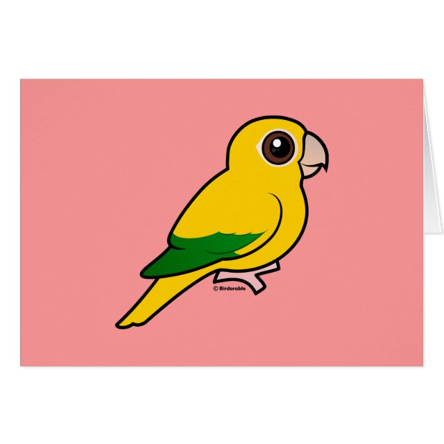 Cute Birdorable Golden Parakeet Square Sticker