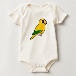 Birdorable Golden Parakeet Infant Organic Creeper