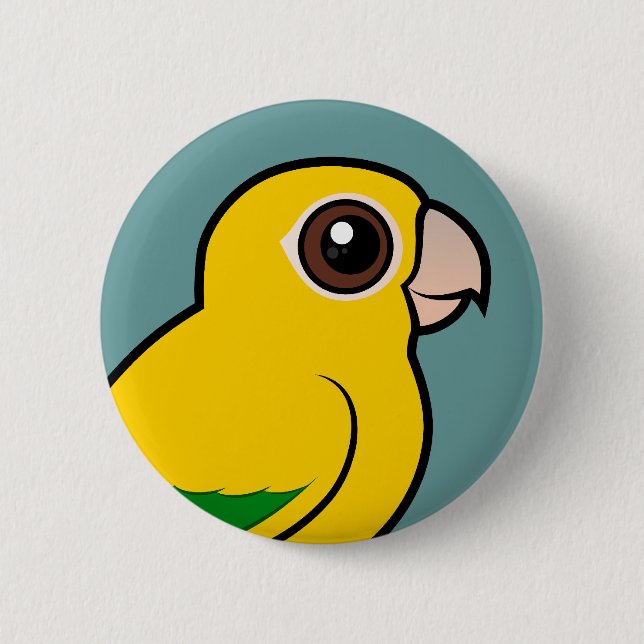 Birdorable Golden Parakeet Pinback Button (Front)