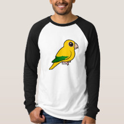 Birdorable Golden Parakeet Men's Canvas Long Sleeve Raglan T-Shirt