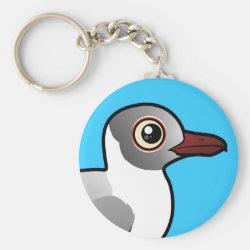 Gray-hooded Gull Basic Button Keychain