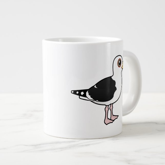 Birdorable Great Black-backed Gull Giant Coffee Mug (Front Right)