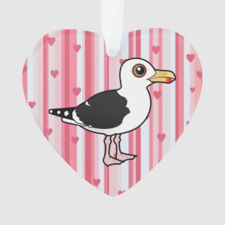 Great Black-backed Gull Heart Ornament
