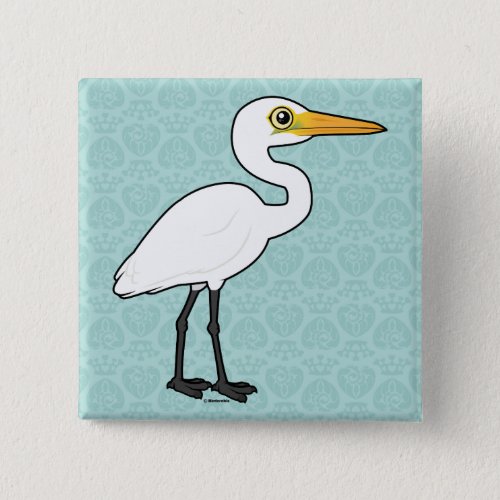 Birdorable Great Egret Button