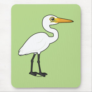 Birdorable Great Egret Mouse Pad