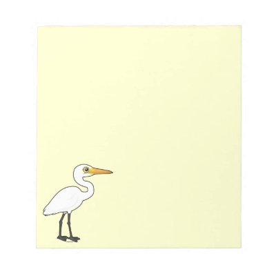 Birdorable Great Egret Notepad