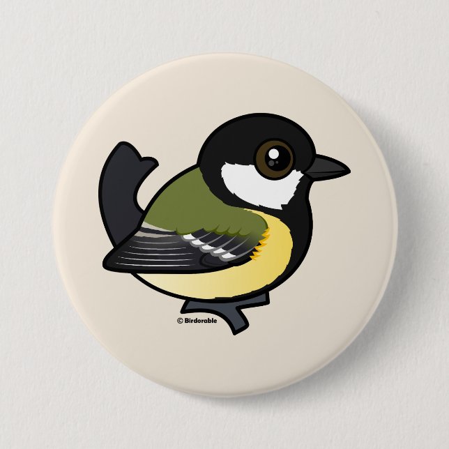 Birdorable Great Tit Button (Front)