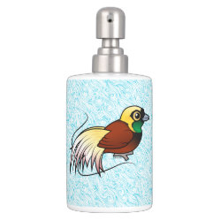 Greater Bird-of-paradise Toothbrush Holder and Soap Dispenser Set