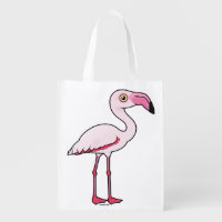 Greater Flamingo Reusable Grocery Bag