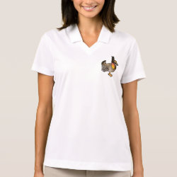 Cute Greater Prairie-Chicken Women's Nike Dri-FIT Pique Polo Shirt