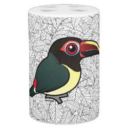 Green Aracari Toothbrush Holder and Soap Dispenser Set