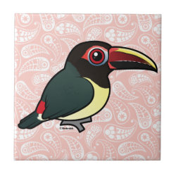 Green Aracari Small Ceremic Tile (4.25