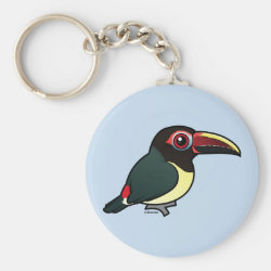 Green Aracari Basic Button Keychain