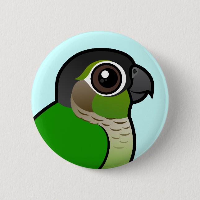 Birdorable Green-cheeked Conure Button (Front)