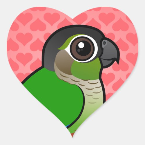 Birdorable Green_cheeked Conure Heart Sticker