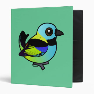 Birdorable Green-headed Tanager 3 Ring Binder