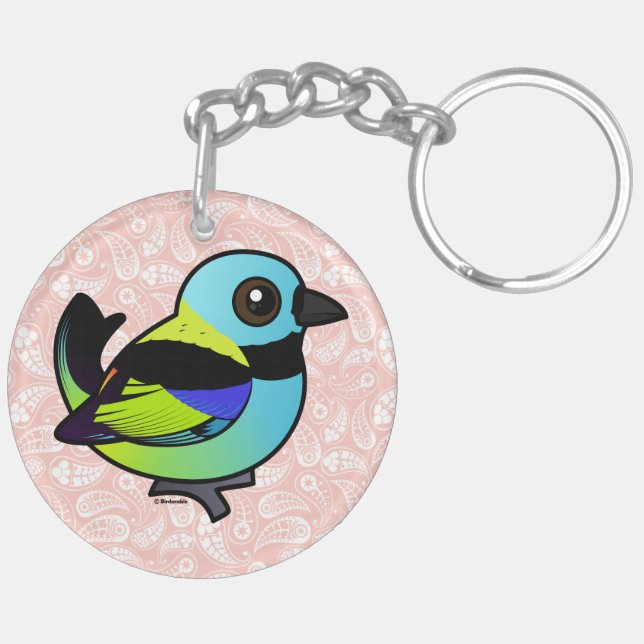 Birdorable Green-headed Tanager Keychain (Back Left)