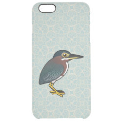 Cute Green Heron Uncommon iPhone 6 Plus Clearly™ Deflector Case