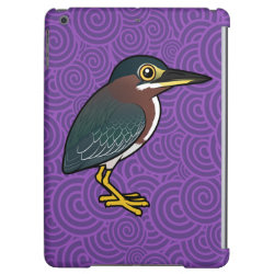 Cute Green Heron Case Savvy Glossy Finish iPad Air Case