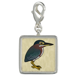 Cute Green Heron Charm