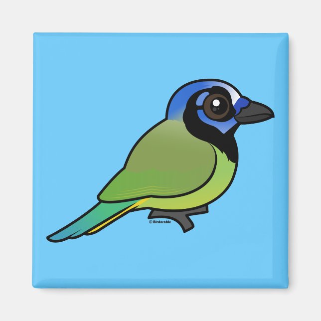 Birdorable Green Jay Magnet (Front)