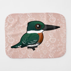 Green Kingfisher Burp Cloth