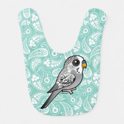 Birdorable Grey Budgie Baby Bib