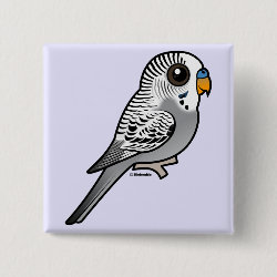 Birdorable Grey Budgie Square Button