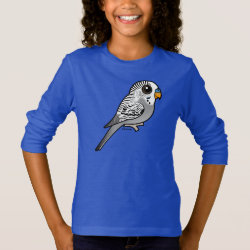 Birdorable Grey Budgie Girls' Basic Long Sleeve T-Shirt