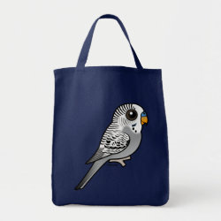 Birdorable Grey Budgie Grocery Tote