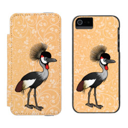 Grey Crowned-Crane Incipio Watson™ iPhone 5/5s Wallet Case