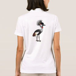 Grey Crowned-Crane Women's Nike Dri-FIT Pique Polo Shirt