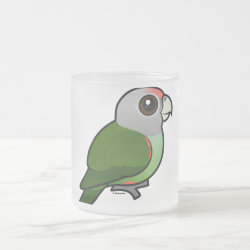 Grey-headed Parrot Frosted Glass Mug