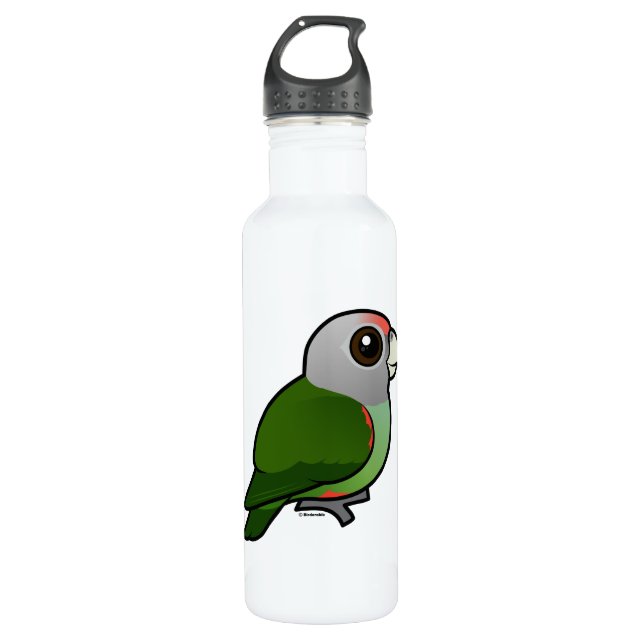 Birdorable Cute Greyheaded Parrot Water Bottle (24 oz)