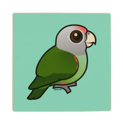 Grey-headed Parrot 4 Inch Wooden Coaster