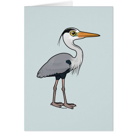 Birdorable Grey Heron Cards (Front)