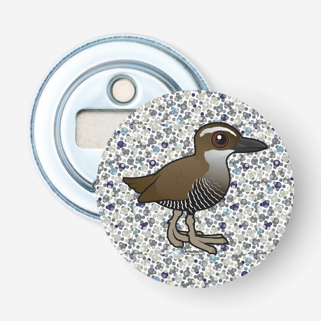 Birdorable Guam Rail Bottle Opener (Front)