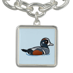 Harlequin Duck Charm Bracelet