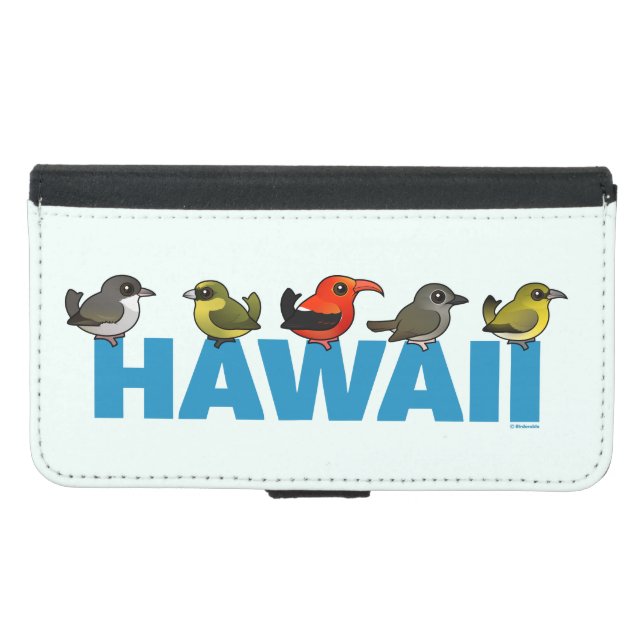 Birdorable Hawaii Samsung Galaxy Wallet Case (Front (Horizontal))