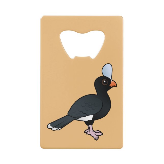Birdorable Helmeted Curassow Credit Card Bottle Opener (Front)