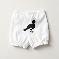 Helmeted Curassow Baby's Ruffled Diaper Cover
