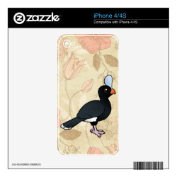 Helmeted Curassow iPhone 4/4S Skin